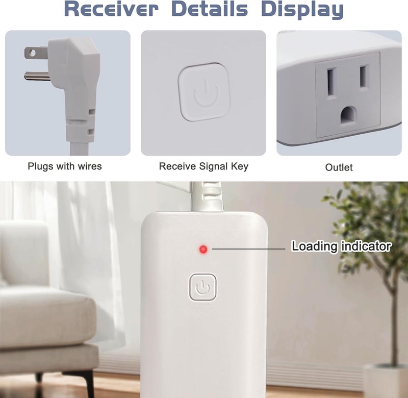 DIGITEN Wireless Thermostat Outlet Temperature Controlled Outlet with Power Cord for Heating and Cooling, Remote Control Plug in Thermostat 1800w for Space Heater, Fan, AC - Image 3